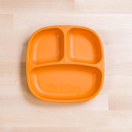 Re-Play - Assiette divisée en plastique recyclé Orange