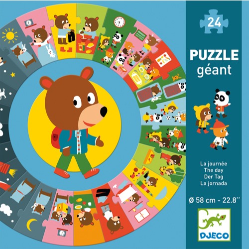 Djeco - Puzzle géant / La journée / 24 pièces