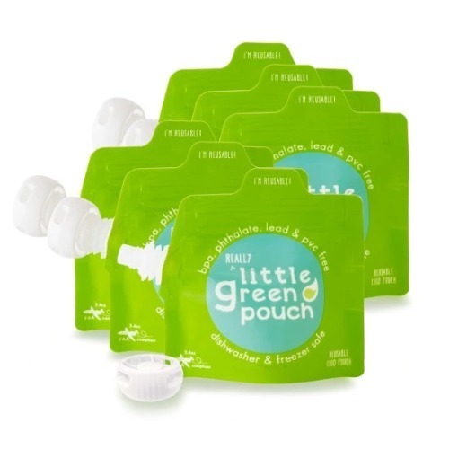 Little green pouch - 6 pochettes à collations réutilisables 100ml