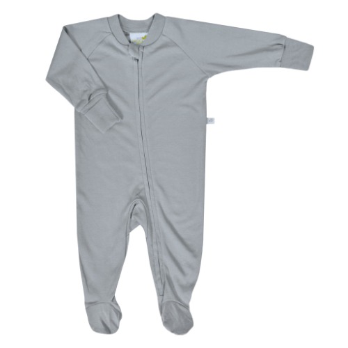 Perlimpinpin - Pyjama pour bébé en bambou Gris galets