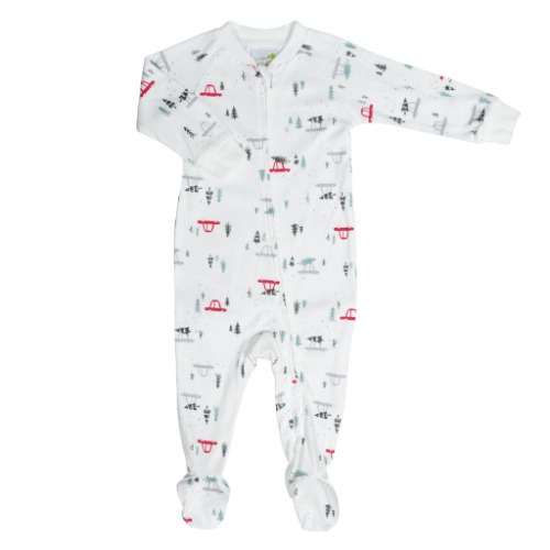 Pyjama pour bébé en bambou - Sapins de noël - taille 6 mois - Perlimpinpin