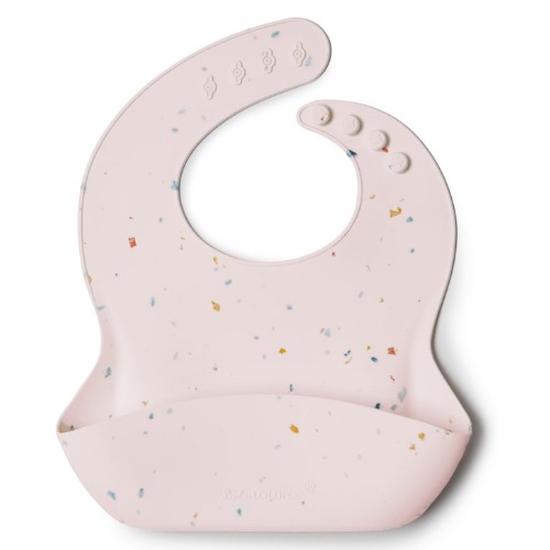 Loulou Lollipop - Bavette en silicone Confetti blush