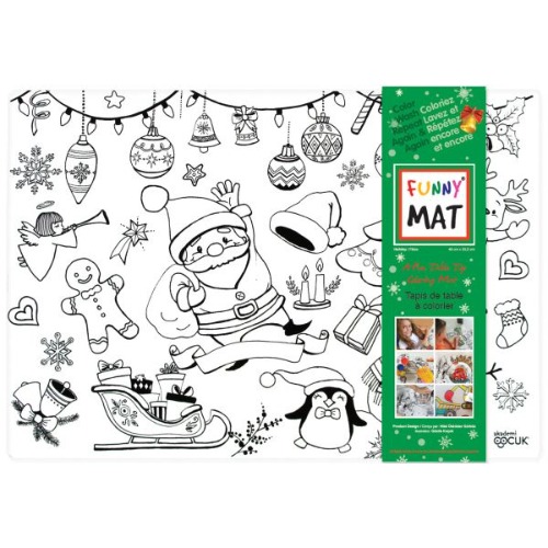 Funny Mat - Napperon à colorier Noël