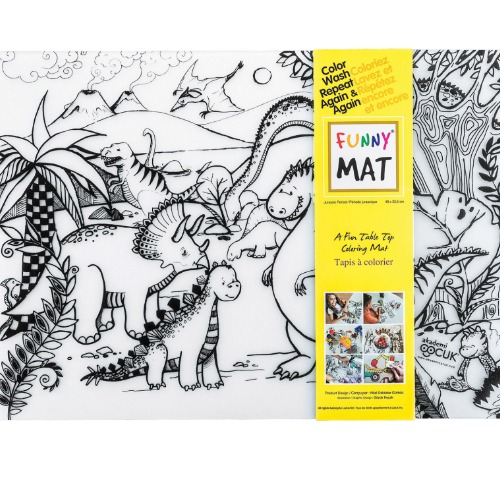 Funny Mat - Napperon à colorier Jurassic