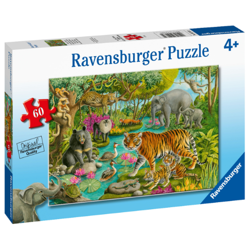 Ravensburger - Puzzle 60 pièces - Les animaux de l'inde