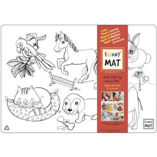 Funny Mat - Napperon à colorier Les animaux